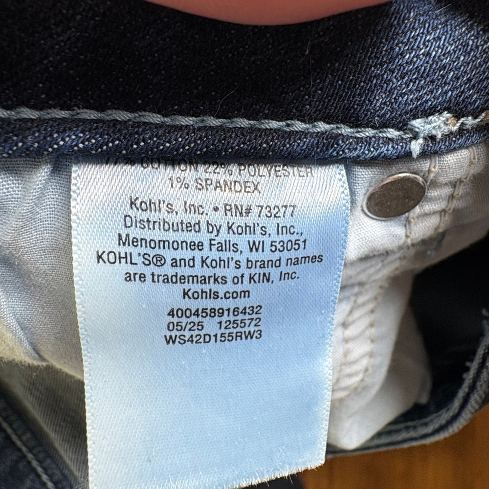 Sonoma Goods For Life Womens Plus Size 18 Wide Leg Crop Jeans Blue Medium Wash - Picture 6 of 11